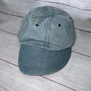 Vintage Denim Side-Cap - tilted uneven bill - Hat Ballcap
